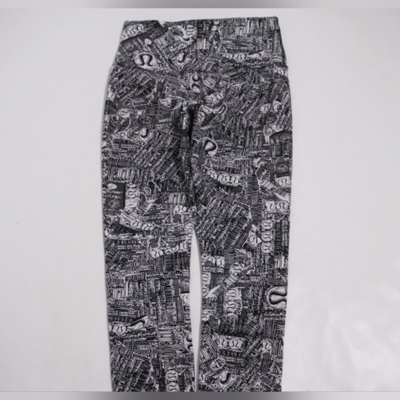 Lululemon Wunder Train High-Rise Tight 25" Tear It Up Alpine White Black Size 8 - Picture 5 of 16